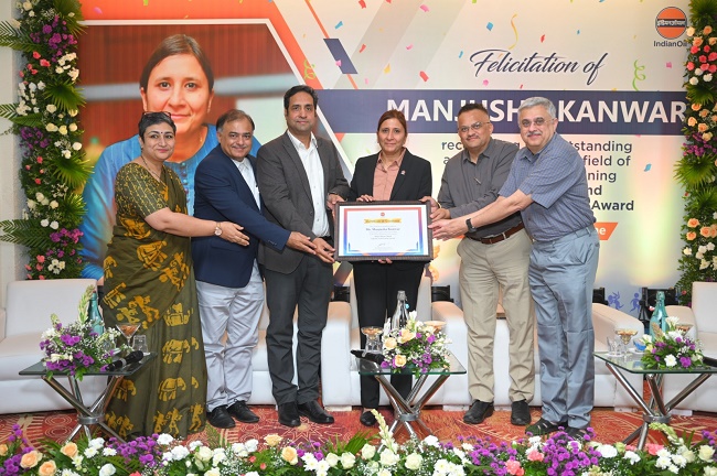 ndianOil honours Manjusha Kanwar for receiving Major Dhyan Chand Award for Lifetime Achievement in Sports and Games