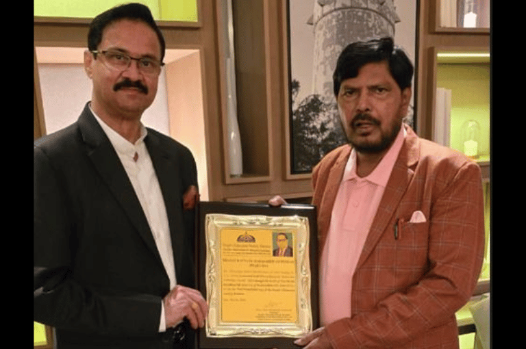 Masala King Dhananjay Datar receives Bharat Ratna Dr Babasaheb Ambedkar